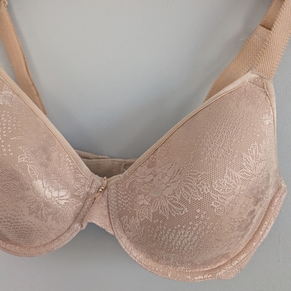Wacoal Cool And Classic 34D Nude Tan Lace Color Bra - Picture 3 of 4